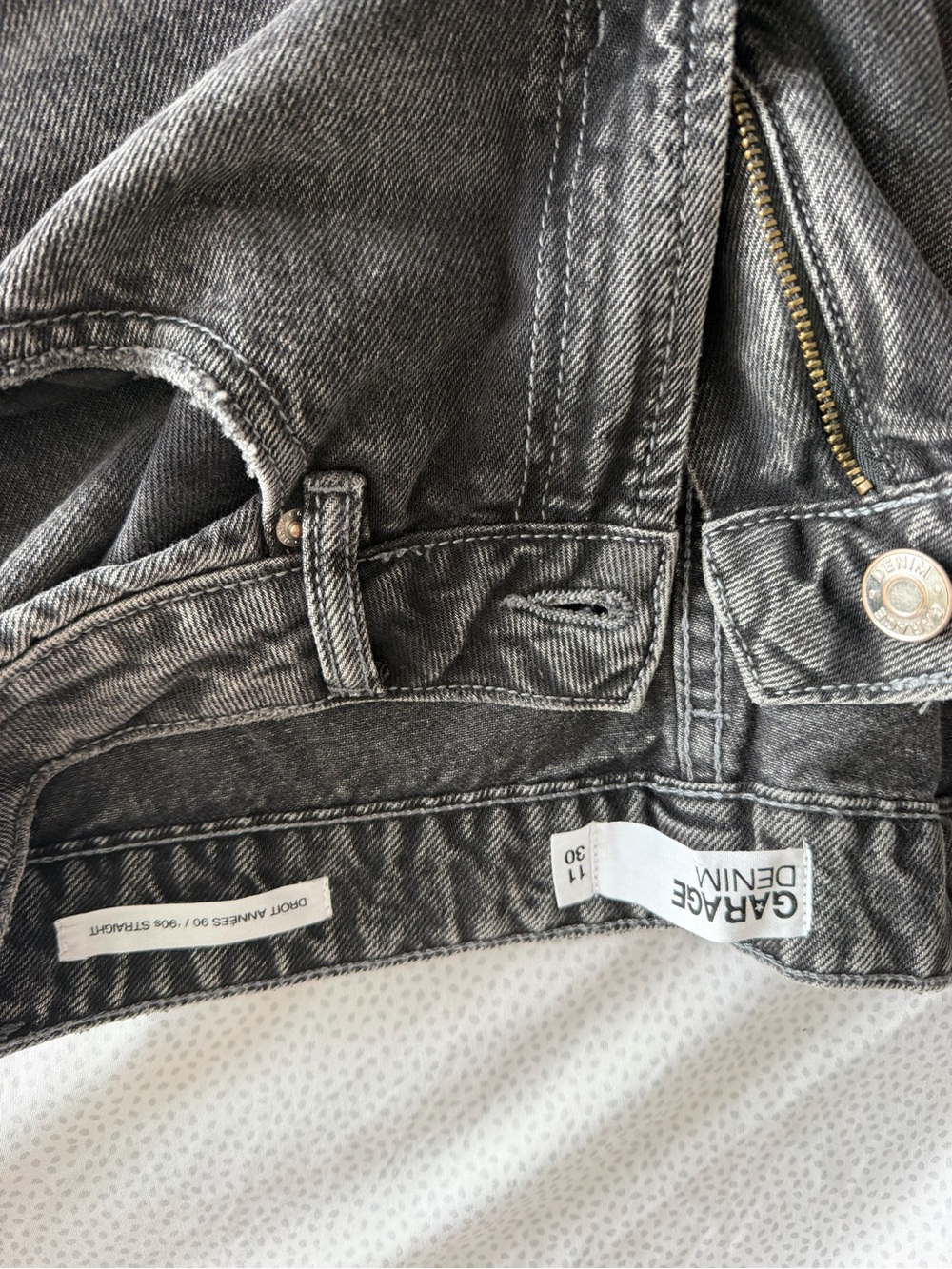 Garage Gray Wash High-Rise Denim Jeans